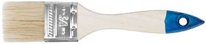 Кисть флейцевая "Лайт", натур. cветлая щетина, деревянная ручка 1,5" (38 мм) КУРС