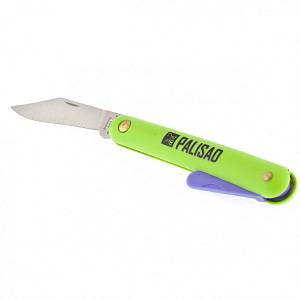 Нож садовый, 185 мм, складной, окулировочный, пластиковая рукоятка, пластик. расщепитель, Palisad